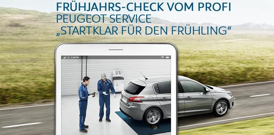 Frühjahrs-Check vom Profi – Peugeot-Service „Startklar für den Frühling“